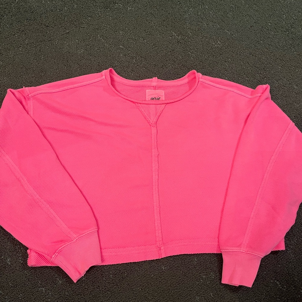 Aerie  Hot Pink crop sweatshirt 💓